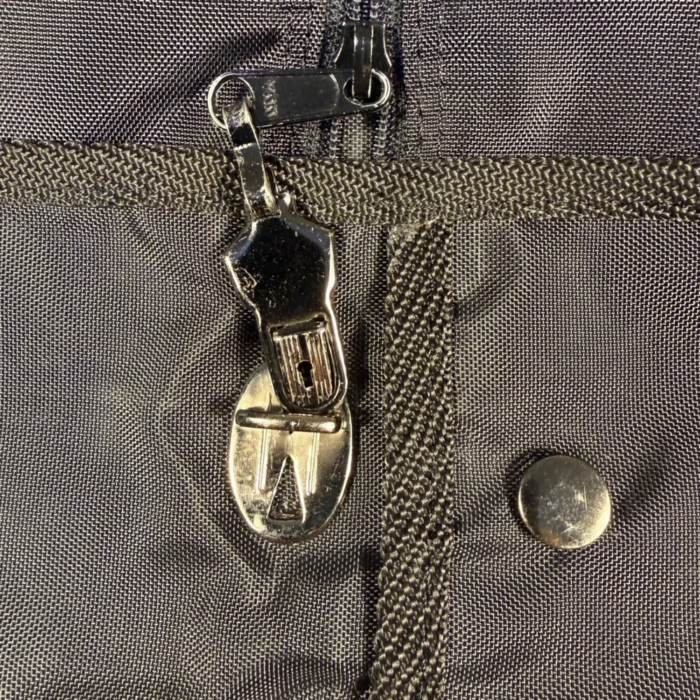 Pierre Cardin‎ Garment Bag Black Hanging Suit Travel Luggage Vintage Nylon